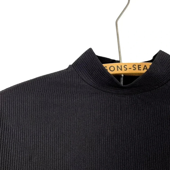 Dynamite Womens Small Mock Neck Long Sleeve Crepe Top Zipper Back - Picture 3 of 5